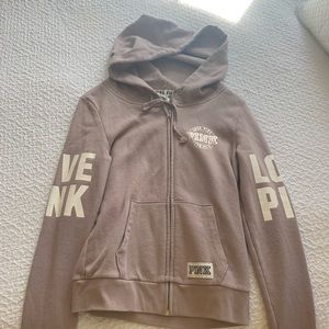 Vs pink zip up hoodie